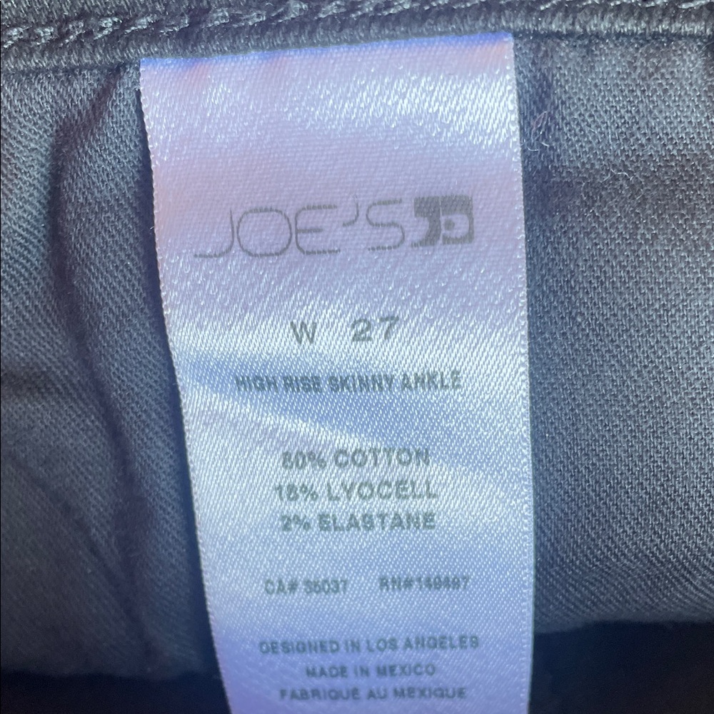 Joe's Jeans High Rise Skinny Ankle Jeans in Charcoal